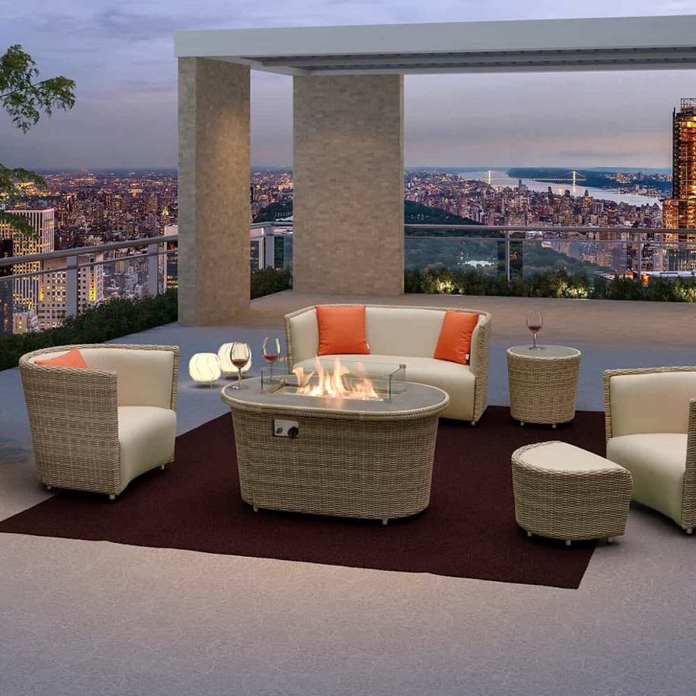 Luxury Garden Sofa With Fire Pit